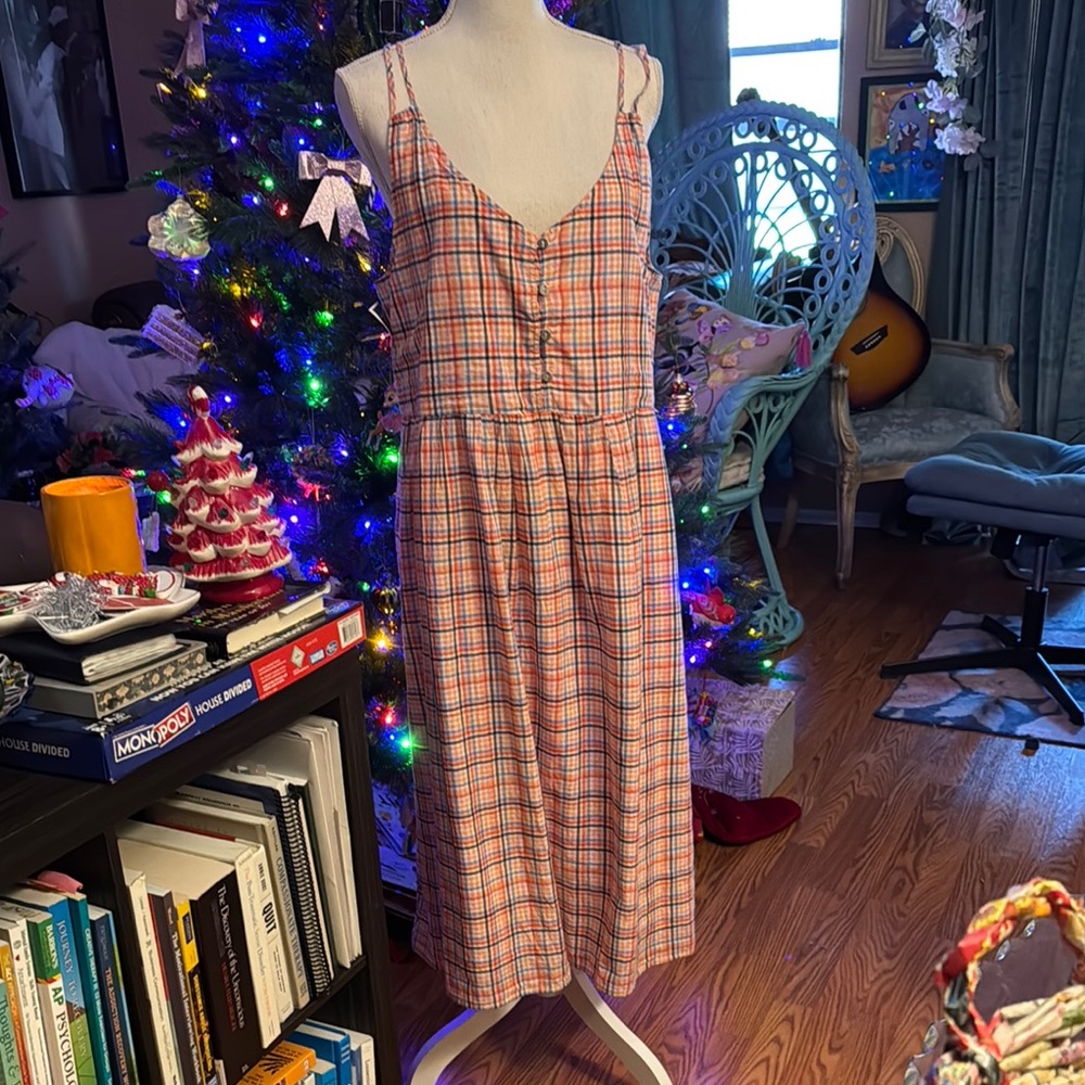 Women's Plaid Sleeveless Dress